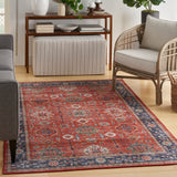 Nourison Fulton Traditional Rust 5' x 7' Area -Rug, Easy -Cleaning, Non Shedding, Bed Room, Living Room, Dining Room, Kitchen (5x7)