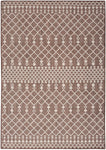 Nourison Positano 4' x 6' Indoor/Outdoor Area Rug, Brown, Modern, Geometric Pattern, Easy Cleaning, Non Shedding, Bedroom, Living Room, Dining Room, Deck, Backyard, Patio