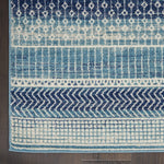Nourison Passion Bohemian Navy Blue 2'2" x 7'6" Area Rug, Easy Clean, Non Shedding, Bed Room, Living Room, Dining Room, Kitchen (2x8)