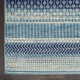 Nourison Passion Bohemian Navy Blue 2'2" x 7'6" Area Rug, Easy Clean, Non Shedding, Bed Room, Living Room, Dining Room, Kitchen (2x8)