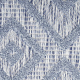 Nourison Versatile Indoor/Outdoor Denim Blue 4' x 6' Area Rug, Easy Cleaning, Non Shedding, Bed Room, Living Room, Dining Room, Deck, Backyard, Patio, High Traffic Area (4x6)