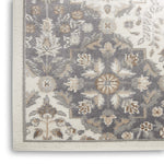 Nourison Elation Floral Ivory Grey 5'3" x 7'3" Area Rug, Easy-Cleaning, Non Shedding, Bed Room, Living Room, Dining Room, Kitchen (5x7)