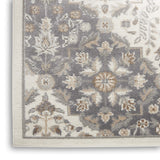 Nourison Elation Floral Ivory Grey 5'3" x 7'3" Area Rug, Easy-Cleaning, Non Shedding, Bed Room, Living Room, Dining Room, Kitchen (5x7)