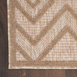 Nourison Versatile Outdoor Natural Beige 2' x 4' Area Rug, Easy Cleaning, Non Shedding, Bed Room, Living Room, Dining Room, Deck, Backyard, Patio (2x4)