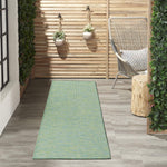 Nourison Positano 8' Runner Blue Green Fabric Modern Area Rug (8' Runner)