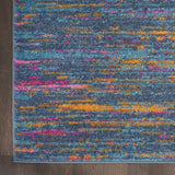 Nourison Passion Abstract Blue/Multicolor 3'9" x 5'9" Area Rug, Easy Clean, Non Shedding, Bed Room, Living Room, Dining Room, Kitchen (4x6)
