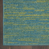 Nourison Essentials Indoor/Outdoor Blue Green 3' x 5' Area Rug, Easy Cleaning, Non Shedding, Bed Room, Living Room, Dining Room, Backyard, Deck, Patio (3x5)