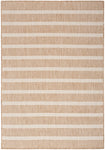 Nourison Positano Indoor/Outdoor Beige Ivory 4' x 6' Area Rug, Easy Clean, Non Shedding, Bed Room, Living Room, Dining Room, Deck, Backyard, Patio (4x6)