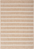 Nourison Positano Indoor/Outdoor Beige Ivory 4' x 6' Area Rug, Easy Clean, Non Shedding, Bed Room, Living Room, Dining Room, Deck, Backyard, Patio (4x6)