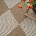 Nourison Washable Modern Jute Geometric Natural Ivory 5'3" x 7'3" Area Rug, Easy Cleaning, Non Shedding, Bed Room, Living Room, Dining Room, Kitchen (5x7)