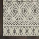 Nourison Passion Geometric Ivory/Grey 5'3" x 7'3" Area Rug, Easy Clean, Non Shedding, Bed Room, Living Room, Dining Room, Kitchen (5x7)