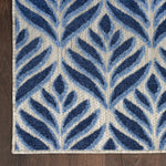 Nourison Aloha Indoor/Outdoor Blue 2'8" x 4' Area -Rug, Easy -Cleaning, Non Shedding, Bed Room, Living Room, Dining Room, Kitchen (3x4)