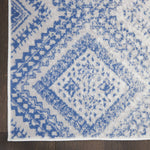 Nourison Whimsicle Tribal Ivory Blue 4' x 6' Area Rug, Easy Cleaning, Non Shedding, Bed Room, Living Room, Dining Room, Kitchen (4x6)