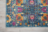 Nourison Passion Denim 1'10" x 2'10" Area Rug, Boho, Moroccan, Bed Room, Living Room, Dining Room, Kitchen, Easy Clean, Non Shedding, (2' x 3')