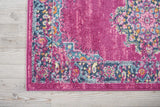 Nourison Passion Fuchsia 2'2" x 7'6" Area Rug, Boho, Traditional, Easy Clean, Non Shedding, Bed Room, Living Room, Hallway, (8' Runner)