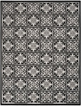 Nourison Aloha 42x66 Modern Fabric Rug in Black White Finish