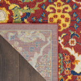 Nourison Allur Traditional Red Multicolor 5'3" x 7'3" Area -Rug, Easy -Cleaning, Non Shedding, Bed Room, Living Room, Dining Room, Kitchen (5x7)