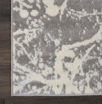 Nourison Jubilant Abstract Grey 2' x 4' Area Rug, Easy Cleaning, Non Shedding, Bed Room, Living Room, Dining Room, Kitchen (2x4)