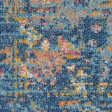 Nourison Tranquil Center Medallion Navy Blue 4' x 6' Area -Rug, Easy -Cleaning, Non Shedding, Bed Room, Living Room, Dining Room, Kitchen (4x6)