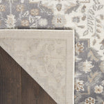 Nourison Elation Floral Ivory Grey 5'3" x 7'3" Area Rug, Easy-Cleaning, Non Shedding, Bed Room, Living Room, Dining Room, Kitchen (5x7)