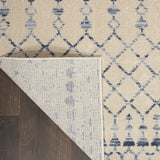 Nourison Royal Moroccan Farmhouse Beige Blue 2'2" x 7'6" Area Rug, Easy Cleaning, Non Shedding, Bed Room, Living Room, Dining Room, Kitchen (2x8)