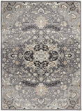 Nourison Elation Floral Grey 2'3" x 7'6" Area -Rug, Easy -Cleaning, Non Shedding, Bed Room, Living Room, Dining Room, Kitchen (2x7)