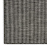 Nourison Positano Indoor-Outdoor Charcoal 5' x 7' Area Rug, Easy Cleaning, Non Shedding, Bed Room, Living Room, Dining Room, Backyard, Deck, Patio (5x7)