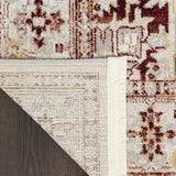 Nourison Geneva Brick Silver 2'2" x 3'9" Area Rug, Vintage, French Country, Easy Cleaning, Non Shedding, Bed Room, Living Room, Dining Room, Kitchen, (2' x 4')