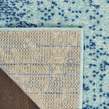 Nourison Passion Abstract Blue Multicolor 2'2" x 7'6" Area Rug, Easy Clean, Non Shedding, Bed Room, Living Room, Dining Room, Kitchen (2x8)