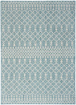 Nourison Positano Indoor/Outdoor Aqua 7' x 10' Area Rug, Easy Cleaning, Non Shedding, Bed Room, Living Room, Dining Room, Deck, Backyard, Patio (7x10)