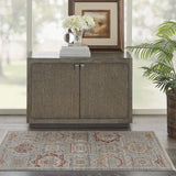 Nourison Enchanting Home Farmhouse & Country Blue/Multicolor 3' x 5' Area Rug, Easy Clean, Non Shedding, Bed Room, Living Room, Dining Room, Kitchen (3x5)