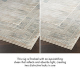 Nourison Glam Geometric Ivory Multicolor 3'11" x 5'11" Area Rug, Easy Cleaning, Non Shedding, Bed Room, Living Room, Dining Room, Backyard, Deck, Patio (4x6)