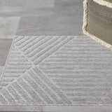 Nourison Palamos Lt Grey 2' x 4' Area Rug , 2'2" x 3'9"