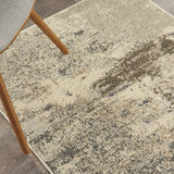 Nourison Celestial Modern Abstract Ivory/Grey 3' x 5' Area Rug, Easy Cleaning, Non Shedding, Bed Room, Living Room, Dining Room, Kitchen (3x5)