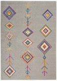 Nourison Passion Bohemian Grey/Multi 2'2" x 7'6" Area -Rug, Easy -Cleaning, Non Shedding, Bed Room, Living Room, Dining Room, Kitchen (2x8)
