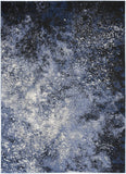 Nourison Passion All-Over Design Light Blue Black 3'9" x 5'9" Area Rug, Easy Clean, Non Shedding, Bed Room, Living Room, Dining Room, Kitchen (4x6)