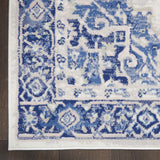 Nourison Whimsicle Traditional Ivory Blue 5' x 7' Area Rug, Easy Cleaning, Non Shedding, Bed Room, Living Room, Dining Room, Kitchen (5x7)