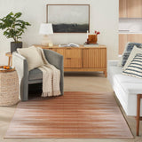 Nourison Vintage Home Modern Brown 6' x 9' Area -Rug, Easy -Cleaning, Non Shedding, Bed Room, Living Room, Dining Room, Backyard, Deck, Patio (6x9)