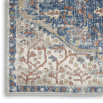 Nourison Concerto Persian Blue/Grey 3'9" x 5'9" Area -Rug, Easy -Cleaning, Non Shedding, Bed Room, Living Room, Dining Room, Kitchen (4x6)