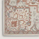 Nourison Elation Floral Ivory Brick 5'3" x 7'3" Area -Rug, Easy -Cleaning, Non Shedding, Bed Room, Living Room, Dining Room, Kitchen (5x7)" }