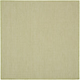 Nourison Courtyard 4' x Square Ivory Green Fabric Modern Area Rug (4' Square)