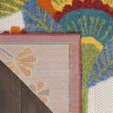 Nourison Aloha Indoor/Outdoor Multicolor 2'8" x 4' Area Rug, Floral, Contemporary, Easy Cleaning, Non Shedding, Bed Room, Living Room, Deck, Backyard, (3' x 4')