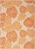 Nourison Garden Oasis Coral 6' x 9' Area Rug Easy Clean, Non Shedding, Bed Room, Living Room, Dining Room, Kitchen (6' x 9')