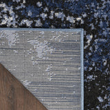 Nourison Passion All-Over Design Light Blue Black 3'9" x 5'9" Area Rug, Easy Clean, Non Shedding, Bed Room, Living Room, Dining Room, Kitchen (4x6)