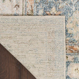 Nourison Astra Machine Washable Traditional Silver Blue 4' x 6' Area -Rug, Easy -Cleaning, Non Shedding, Bed Room, Living Room, Dining Room, Kitchen (4x6)