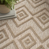 Nourison Versatile Indoor/Outdoor Natural Beige 4' x 6' Area Rug, Easy Cleaning, Non Shedding, Bed Room, Living Room, Dining Room, Deck, Backyard, Patio, High Traffic Area (4x6)
