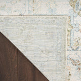 Nourison Astra Machine Washable Blue Green 3'3" x 5' Area Rug, Easy Clean, Non Shedding, Bed Room, Living Room, Dining Room, Kitchen (3' x 5')