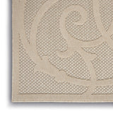 Nourison Palamos Indoor/Outdoor Cream 4' x 6' Area Rug, Easy Cleaning, Non Shedding, Bed Room, Living Room, Dining Room, Backyard, Deck, Patio (4x6)
