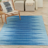 Nourison Vintage Home Modern Blue 6' x 9' Area -Rug, Easy -Cleaning, Non Shedding, Bed Room, Living Room, Dining Room, Backyard, Deck, Patio (6x9)