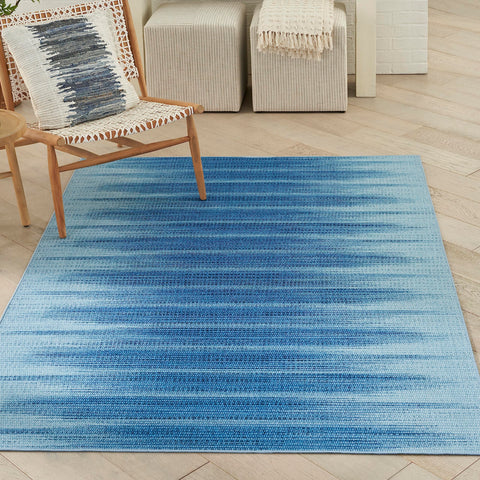 Nourison Vintage Home Modern Blue 6' x 9' Area -Rug, Easy -Cleaning, Non Shedding, Bed Room, Living Room, Dining Room, Backyard, Deck, Patio (6x9)